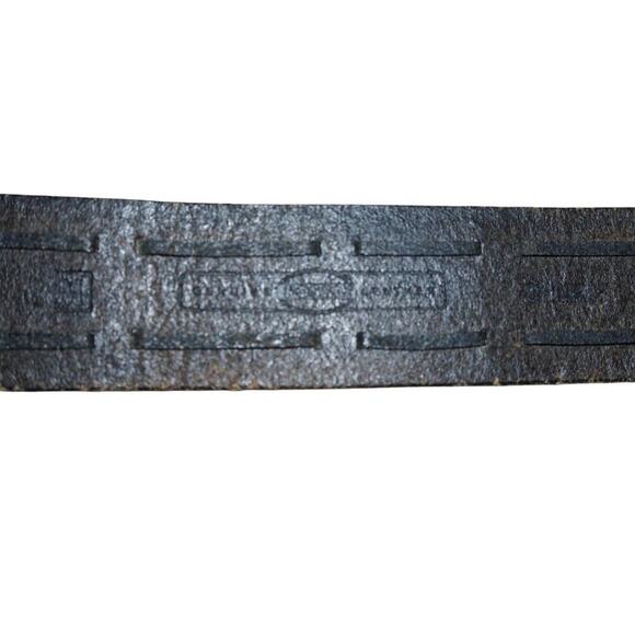 Vintage Tooled Leather Belt Floral Embossed Brass Buckle Medium - Picture 5 of 7